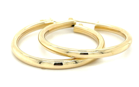 14KY  5.30gr Earrings Hollow Hoop