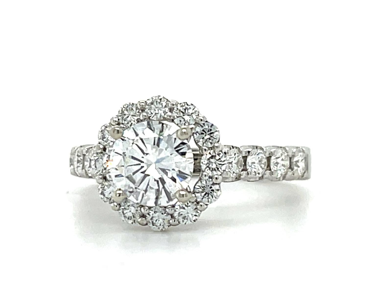 1.01ct GIA D VVS1 Diamond 14KW Ring .40ct SD #2231200831