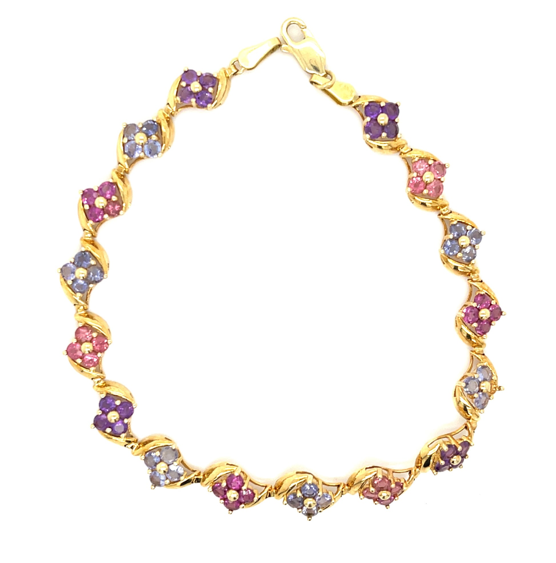 Estate  Gemstones 14KY  8.50gr Bracelet Length 8