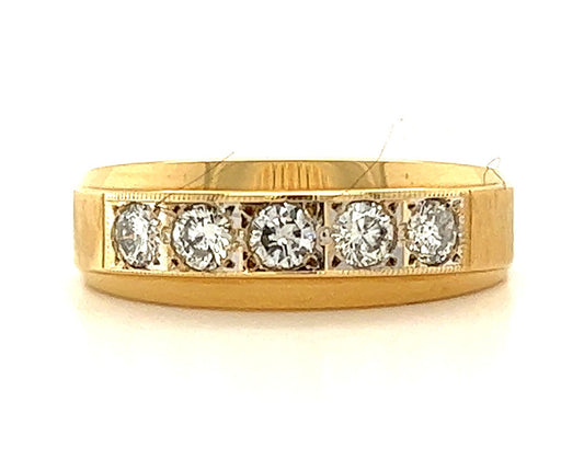 Estate  0.45ct Diamond 14KY  5.10gr Band Size 7