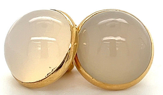 8.00ct Moonstone 14KY 4.90gr Vintage Earrings Circa 1930s