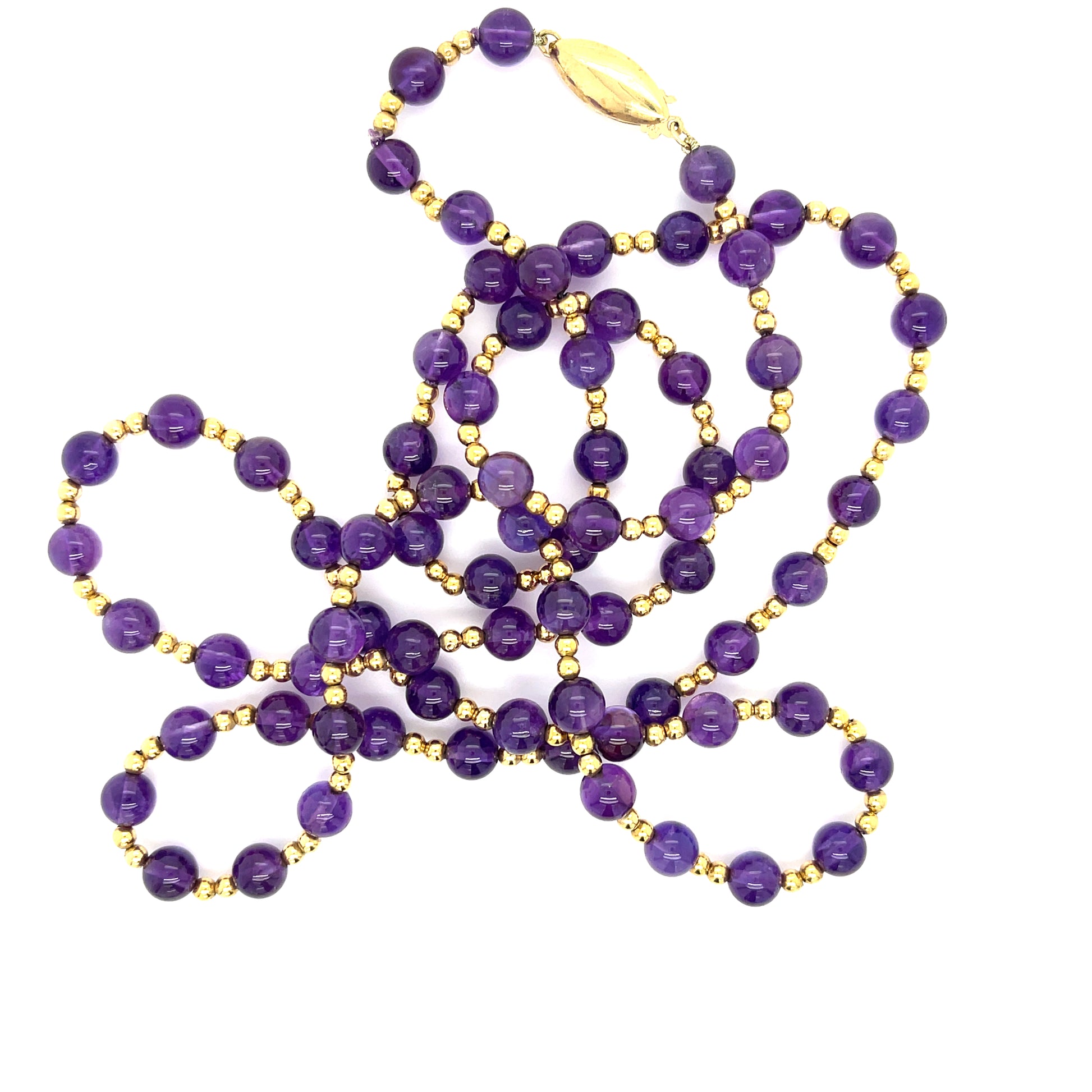 Amethyst 14KY  22.70gr Necklace Length 30