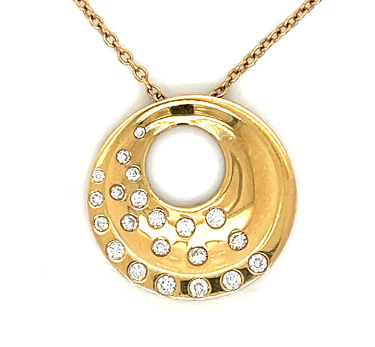 0.36ct Diamond 18KY  8.20gr Pendant Length 18
