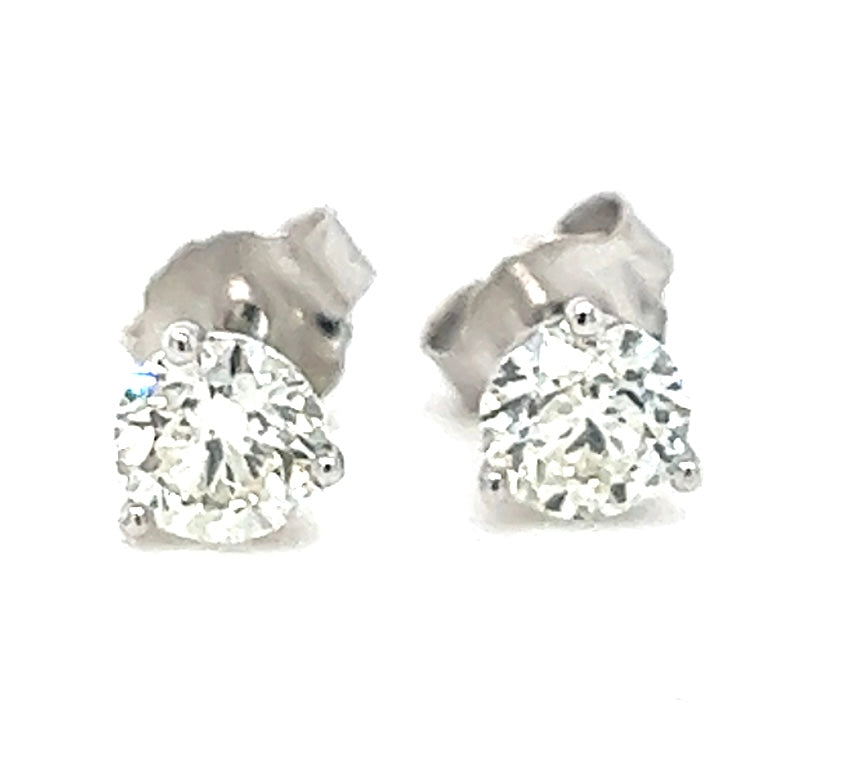 0.92ctw H Diamond Si1 14KW  0.81gr Stud Earrings No Cert