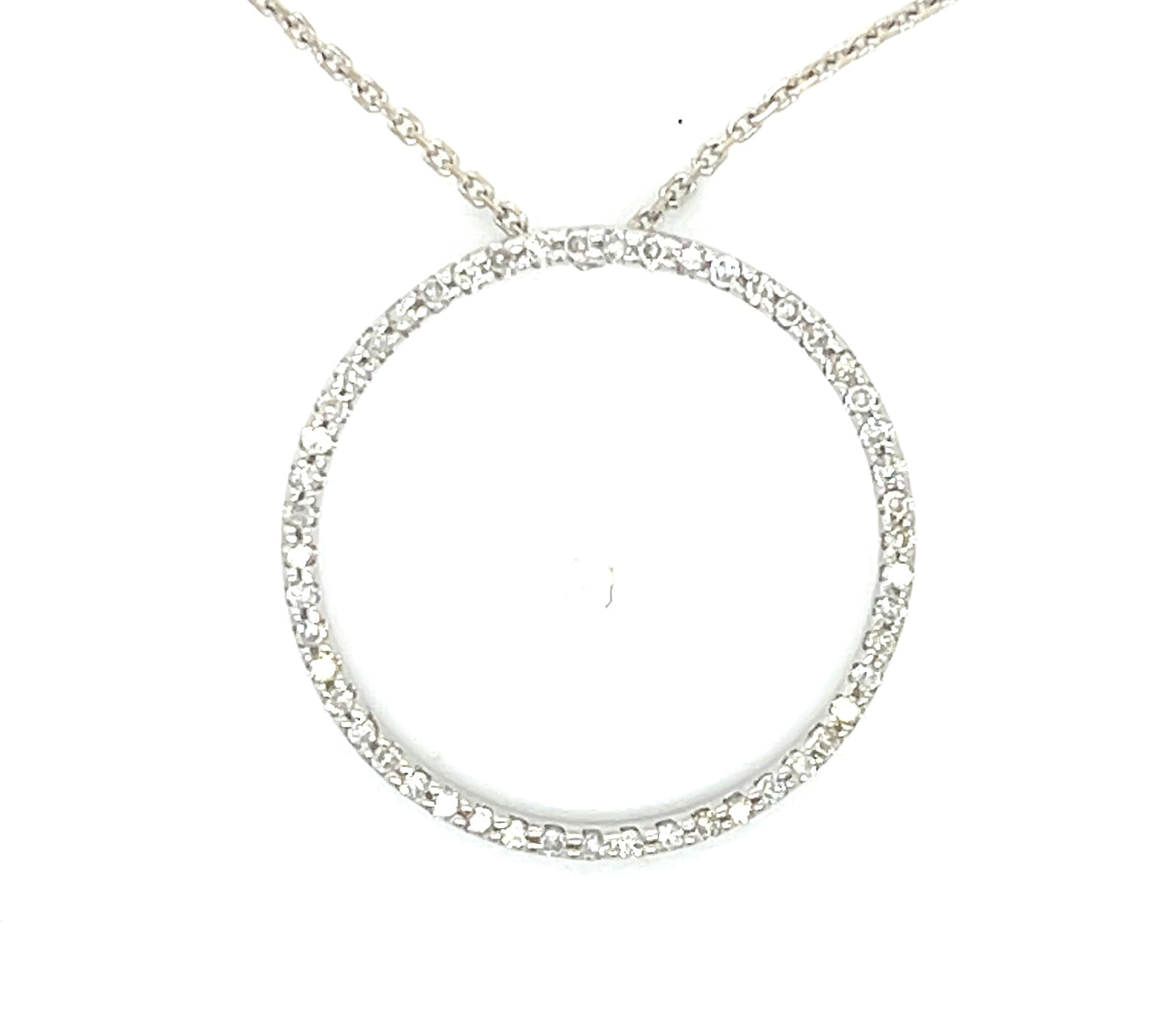 0.20ct Diamond 14KW  2.32gr Necklace Length 16
