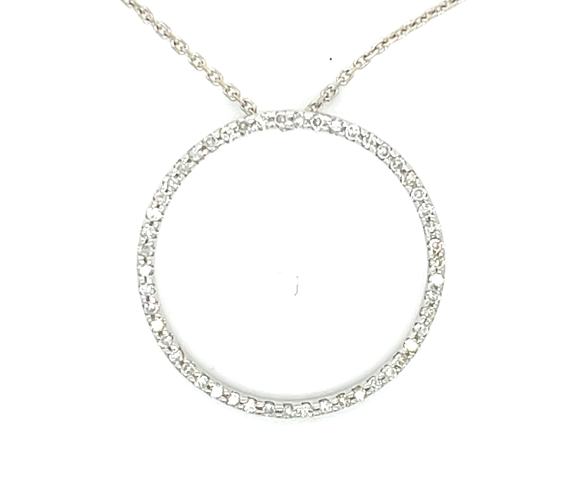 0.20ct Diamond 14KW  2.32gr Necklace Length 16