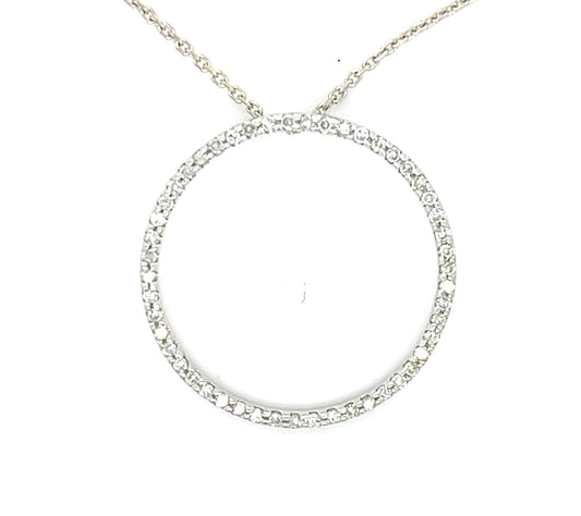 0.20ct Diamond 14KW  2.32gr Necklace Length 16