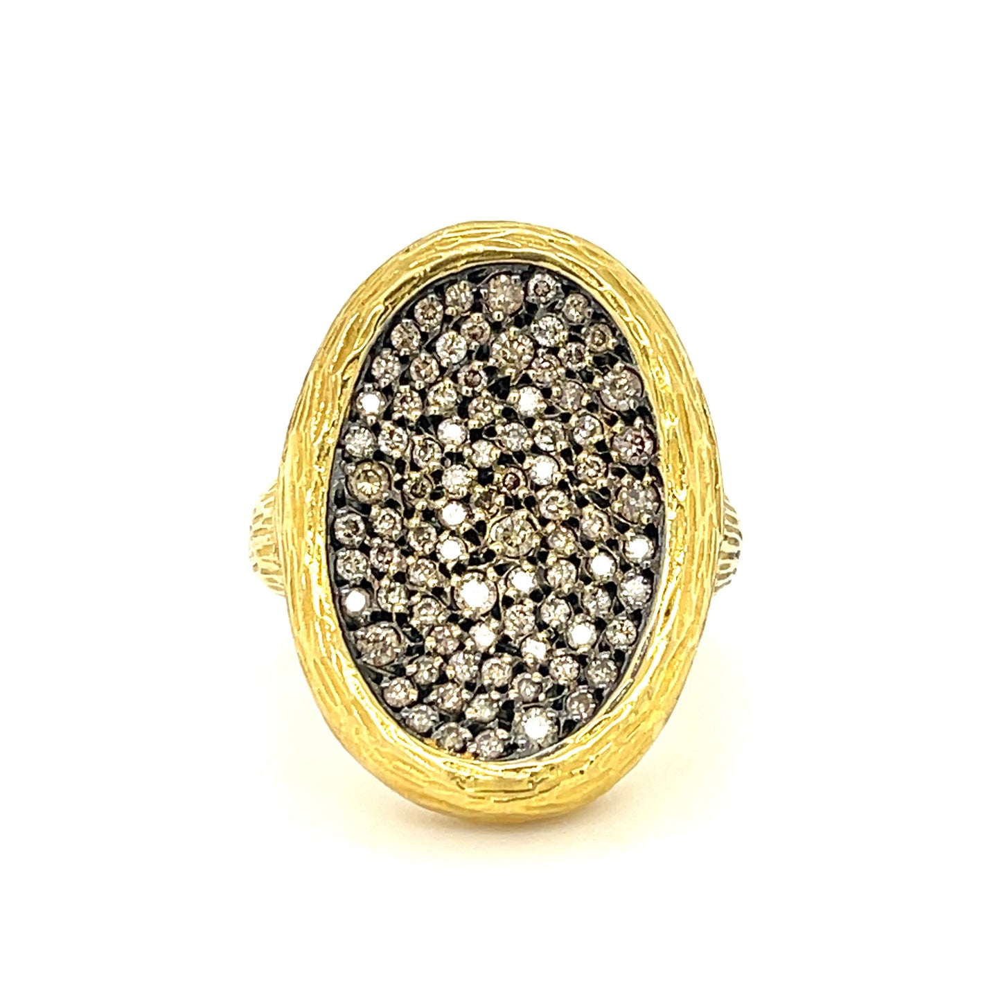 1.50ct Champagne Diamond 18KY  14.70gr Ring