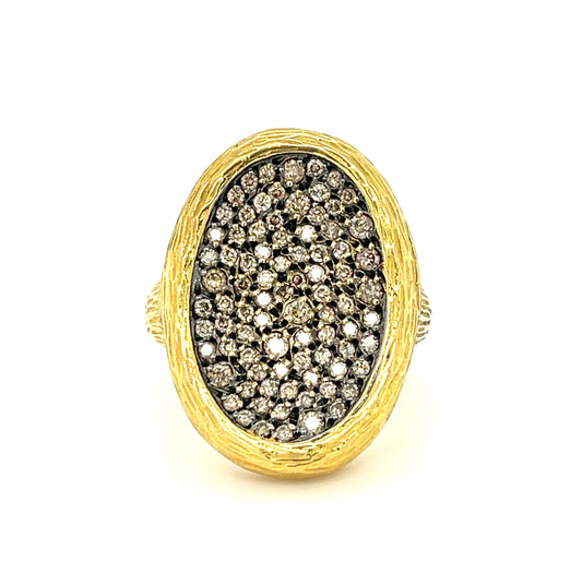 1.50ct Champagne Diamond 18KY  14.70gr Ring