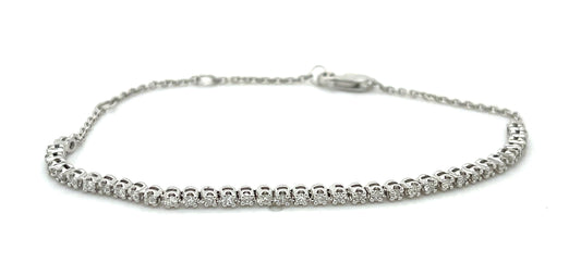 1.93ct Diamond 14KW  5.59gr Bracelet Tennis Length 7