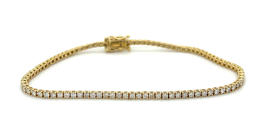 1.93ct Diamond 14KY  5.57gr Bracelet Length 7