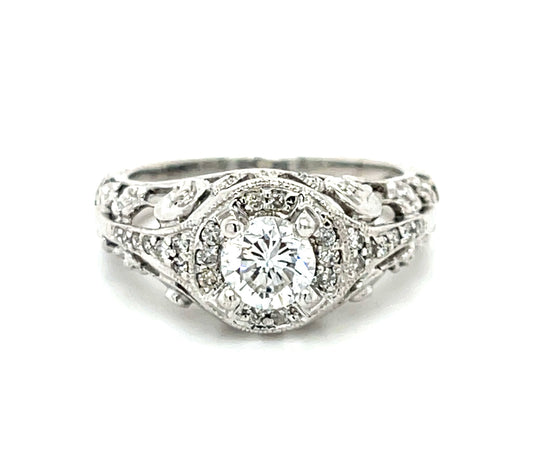 .69ct F Diamond Vs2 14KW 4.59gr Ring .34ct Sd Gia 2225858464