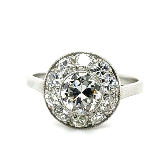 .88ct European Diamond Handmade Platinum Inspired Ring 1ct SD 3.40g Size 6.5