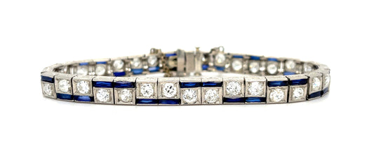 5.00ct Art Deco Diamond PT 19.70gr Art Deco Bracelet Circa 1930 Length 6.5