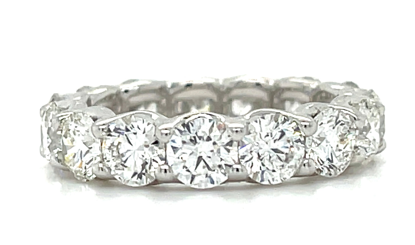 4.65ct Diamond 18KW  4.65gr Ring Eternity Size 6