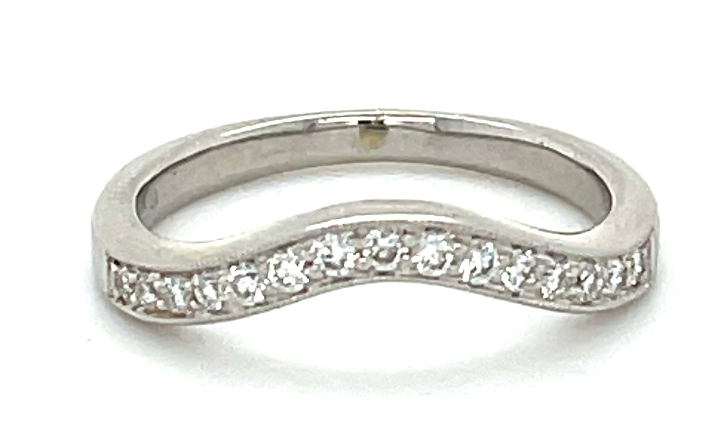 0.19ct Diamond PT  3.62gr Ring Band Size 5.50