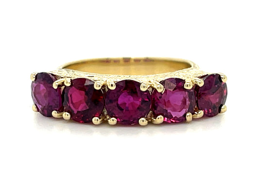 4.44ct Ruby 14KY  6.87gr Ring Size 6.50