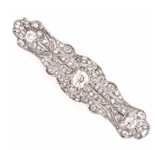 PT Diamond & Diamond Art Deco Brooch 0.96ct(dia) 2.50ct twt(dia) ESTATE