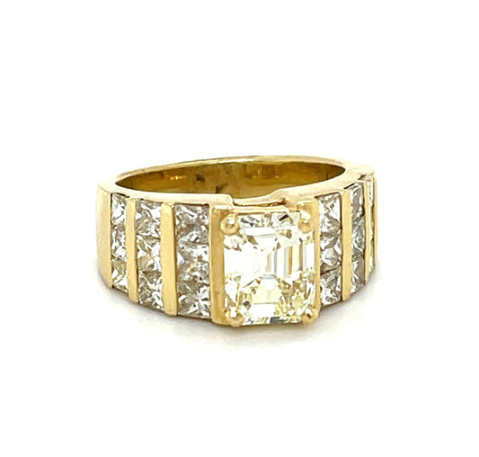 2ct Emerald Cut Diamond EGL M VS2 14KY Estate Ring 1.90ct SD