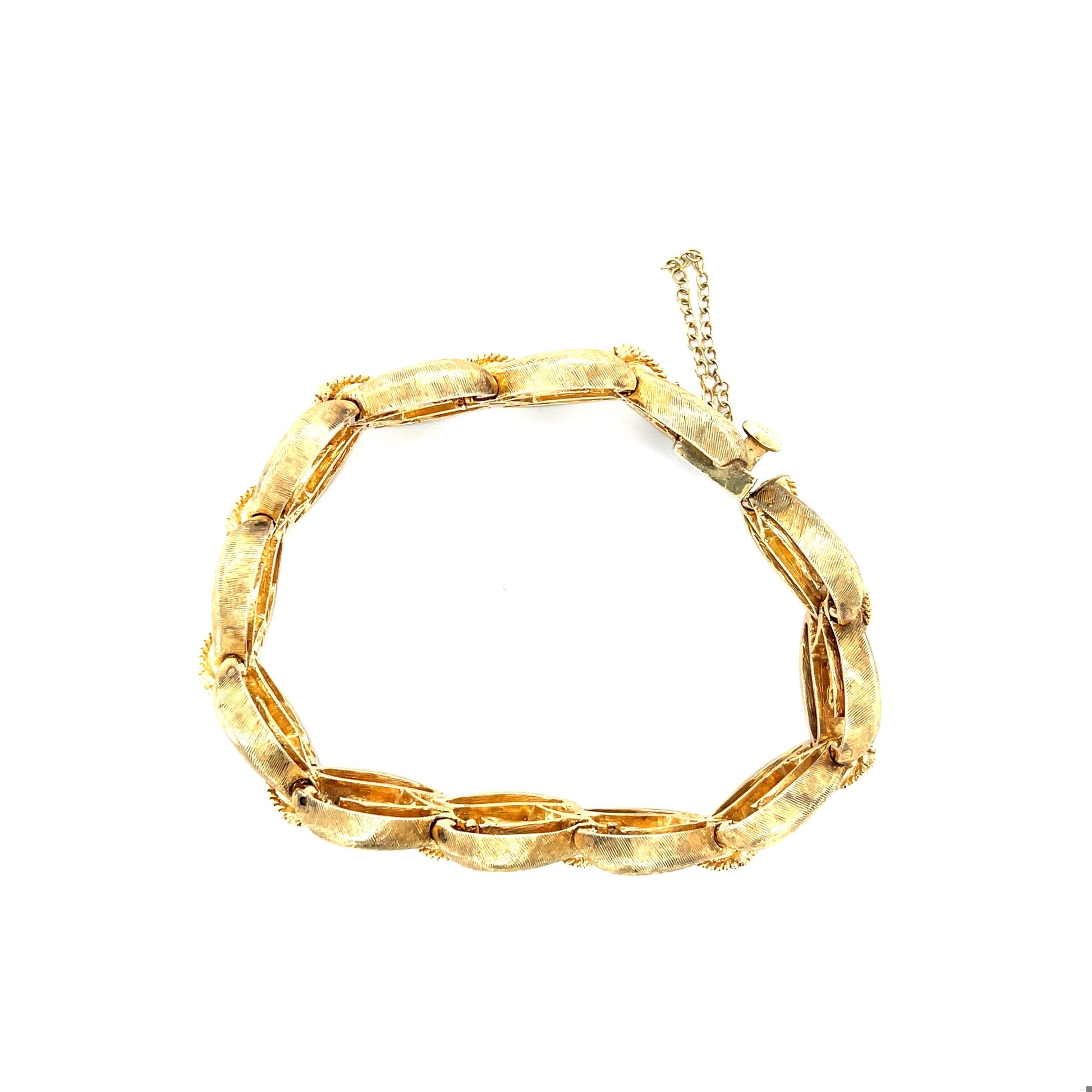 2ct Sapphire 1.80ct Diamond 18KY Vintage Bracelet (Circa 1960s)