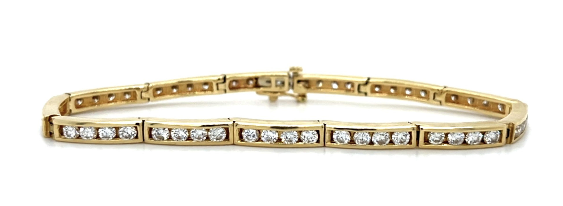 4.40ct Diamond 14KY Bracelet 13.90g 7" Length