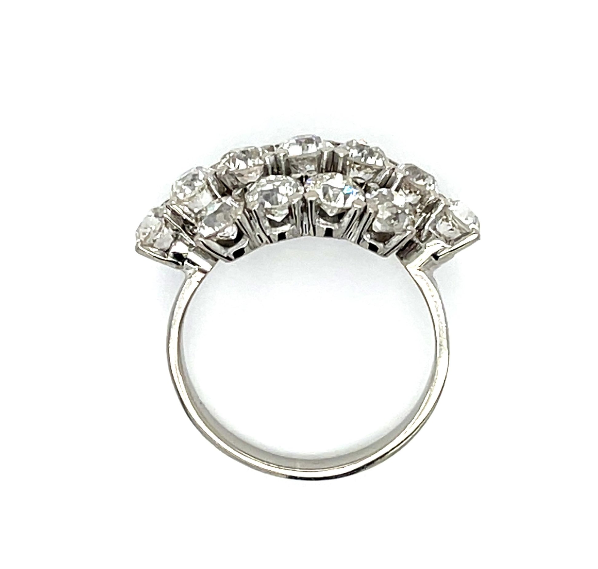 4ct Old European Cut Diamond 18KW Estate Ring