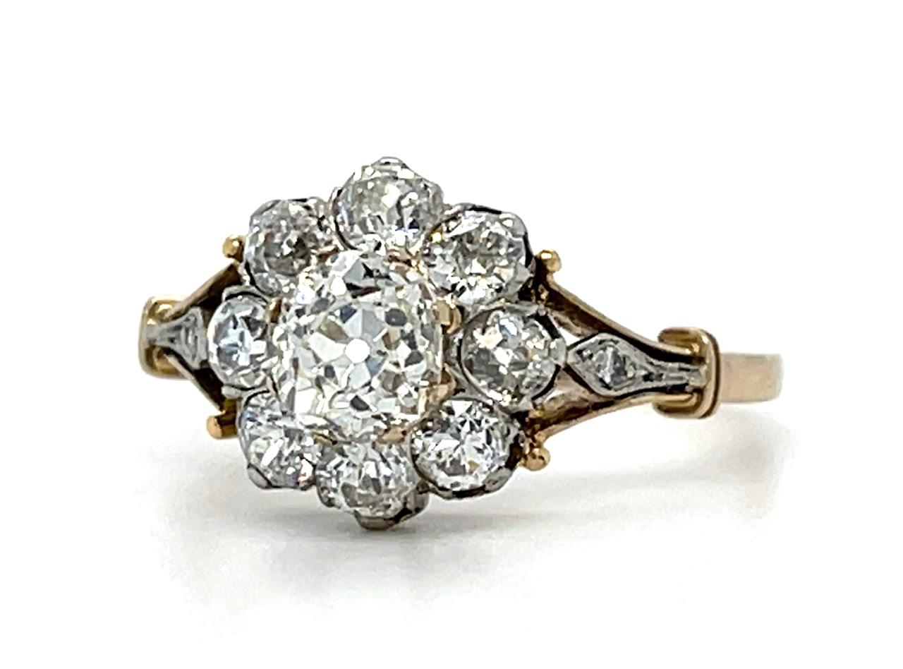 Victorian .60ct Old Mine Diamond 14KY Handmade Ring (Antique 1880s) 1ct SD 3.20g