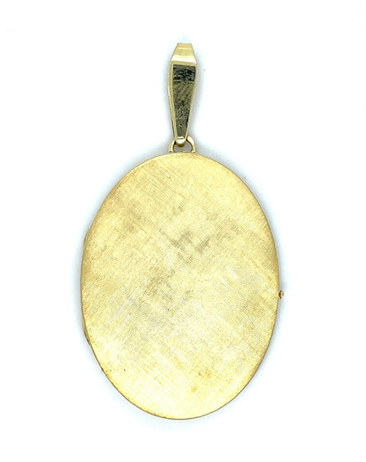 14KY Locket Pendant 16.40g 2.25" (Vintage 1960s)