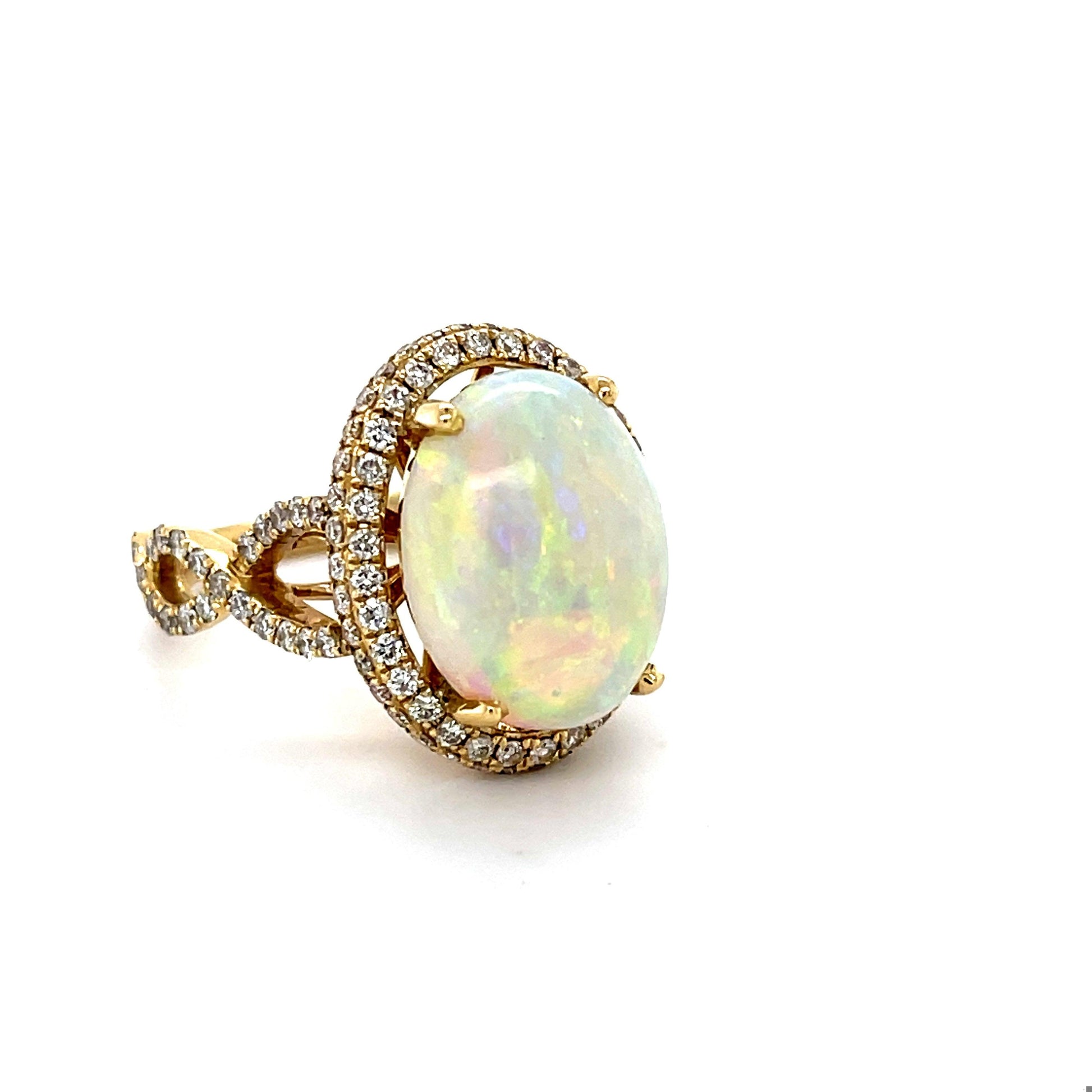 6.30ct Australian Opal 14KY Ring