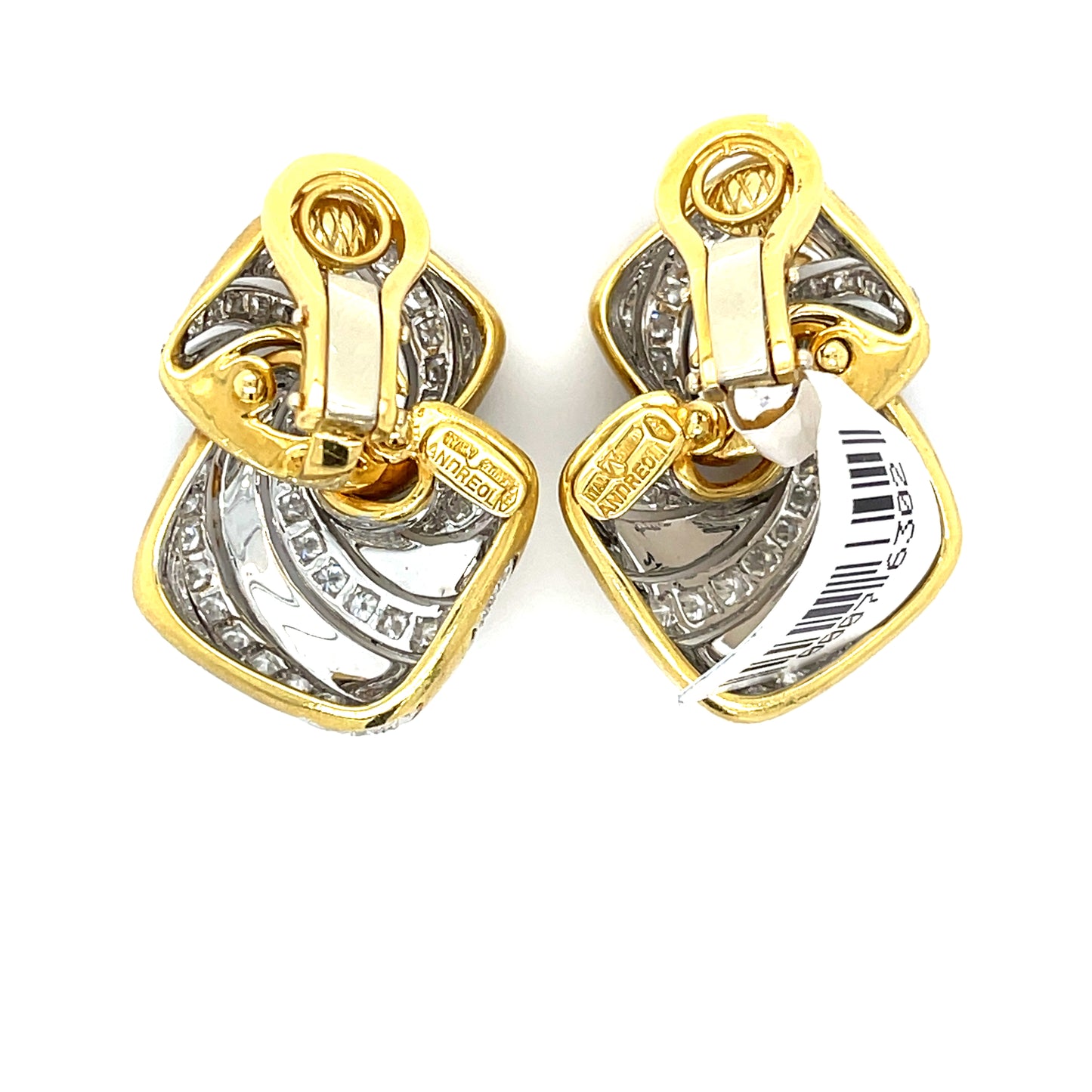 2.50ct Diamond Earrings 18KY "Andreoli"