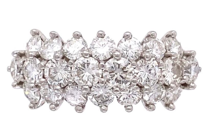 PT Diamond Band 5.6gr 2.35ct(dia) Circa 1960s