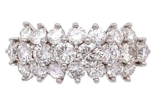 PT Diamond Band 5.6gr 2.35ct(dia) Circa 1960s
