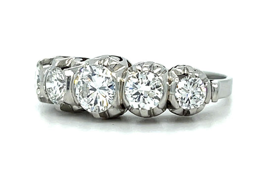 .90ct Diamond Platinum Band 3.10g 6.50 Size