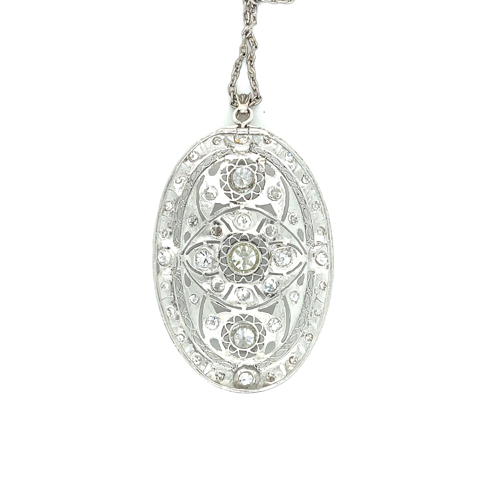 Art Deco 1.30ct Old European Cut Diamonds (Three Center Stones) 2ct Side Diamond