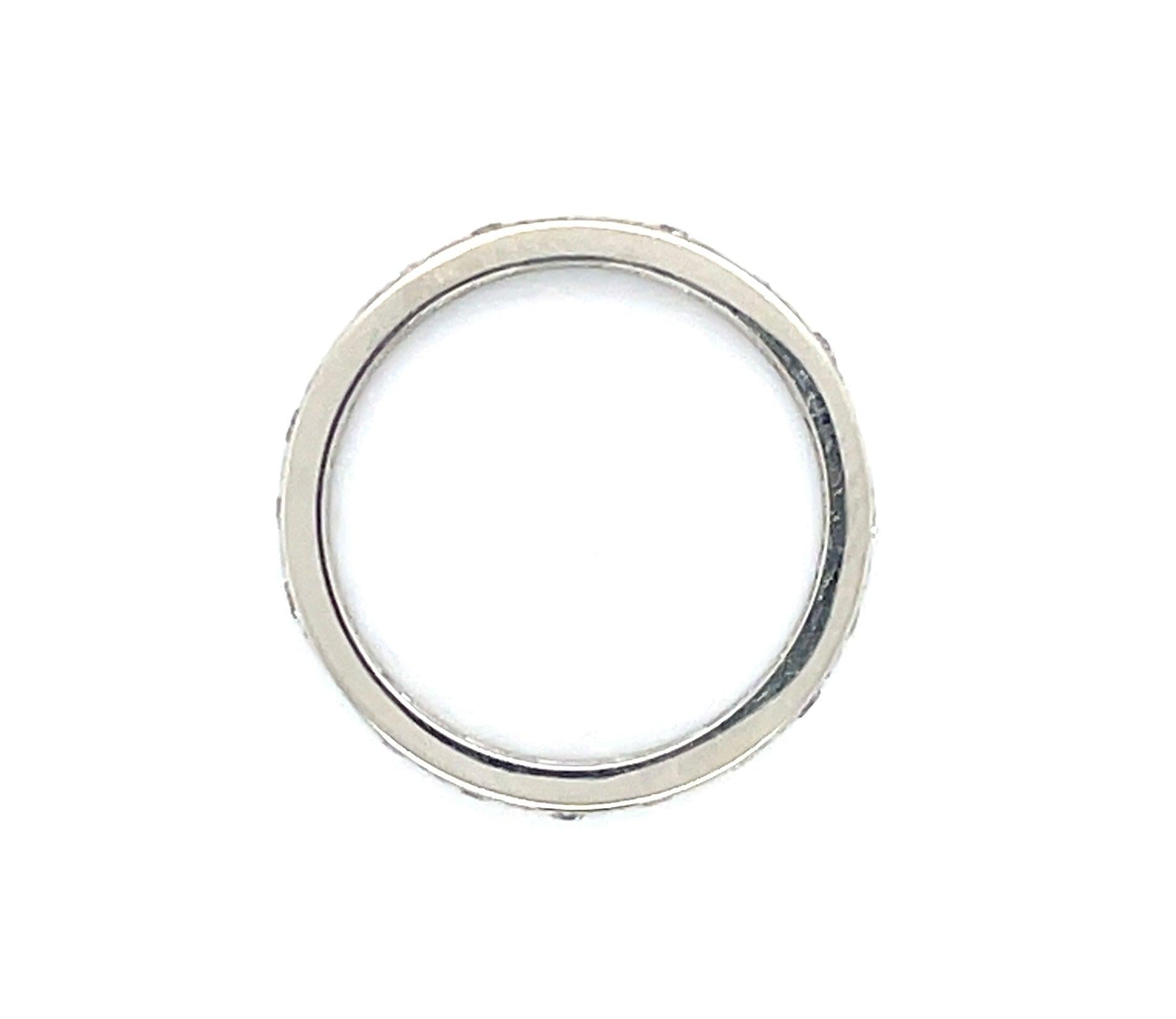 Art Deco 14KW Band Ring (Circa 1930s) Single-cut Diamond .60ct