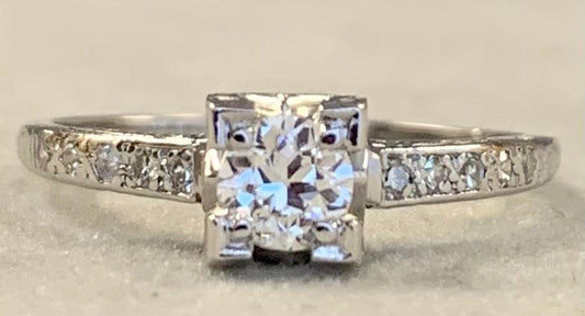 Art Deco Diamond .31ct Ring