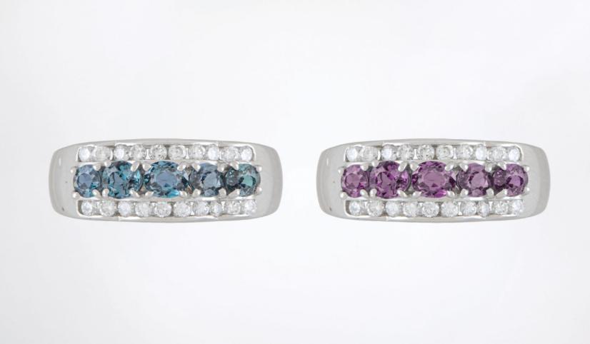 .76ct Alexandrite Green to Purple Color Change .30ct Diamond Platinum Ring 8.31g