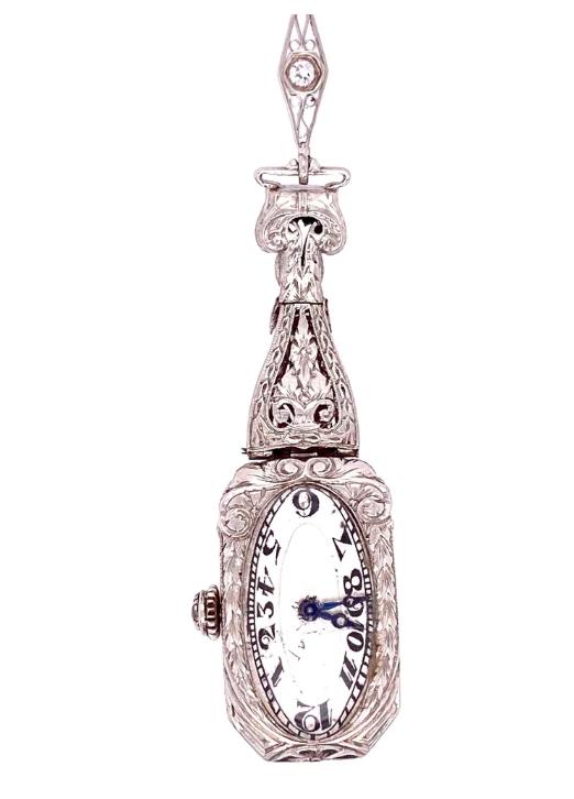 PT Diamond Art Deco Original Watch/Pendant 23.5gr 4.00ct(dia) Circa 1920s