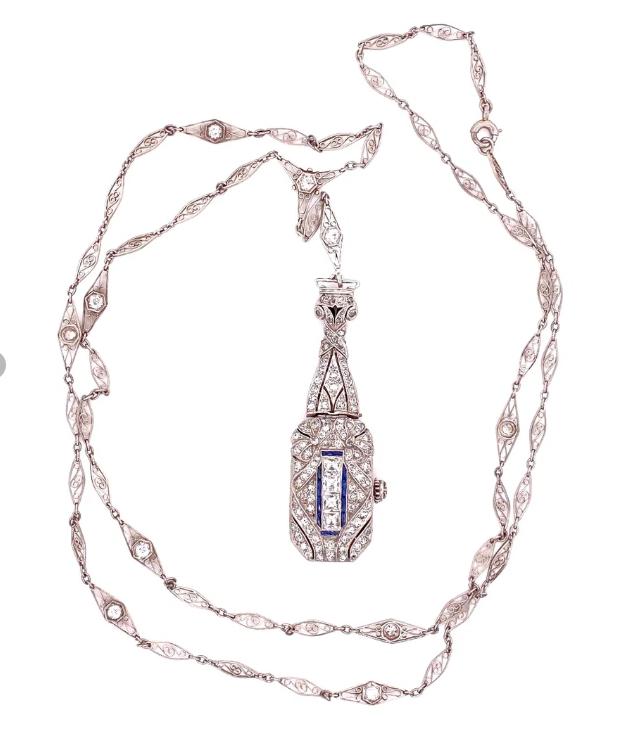 PT Diamond Art Deco Original Watch/Pendant 23.5gr 4.00ct(dia) Circa 1920s