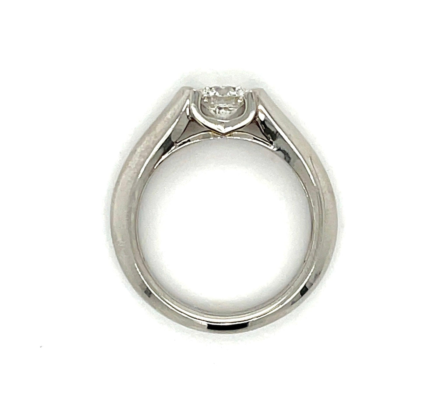 Cartier .59ct Diamond Platinum Estate Ring with Original Box