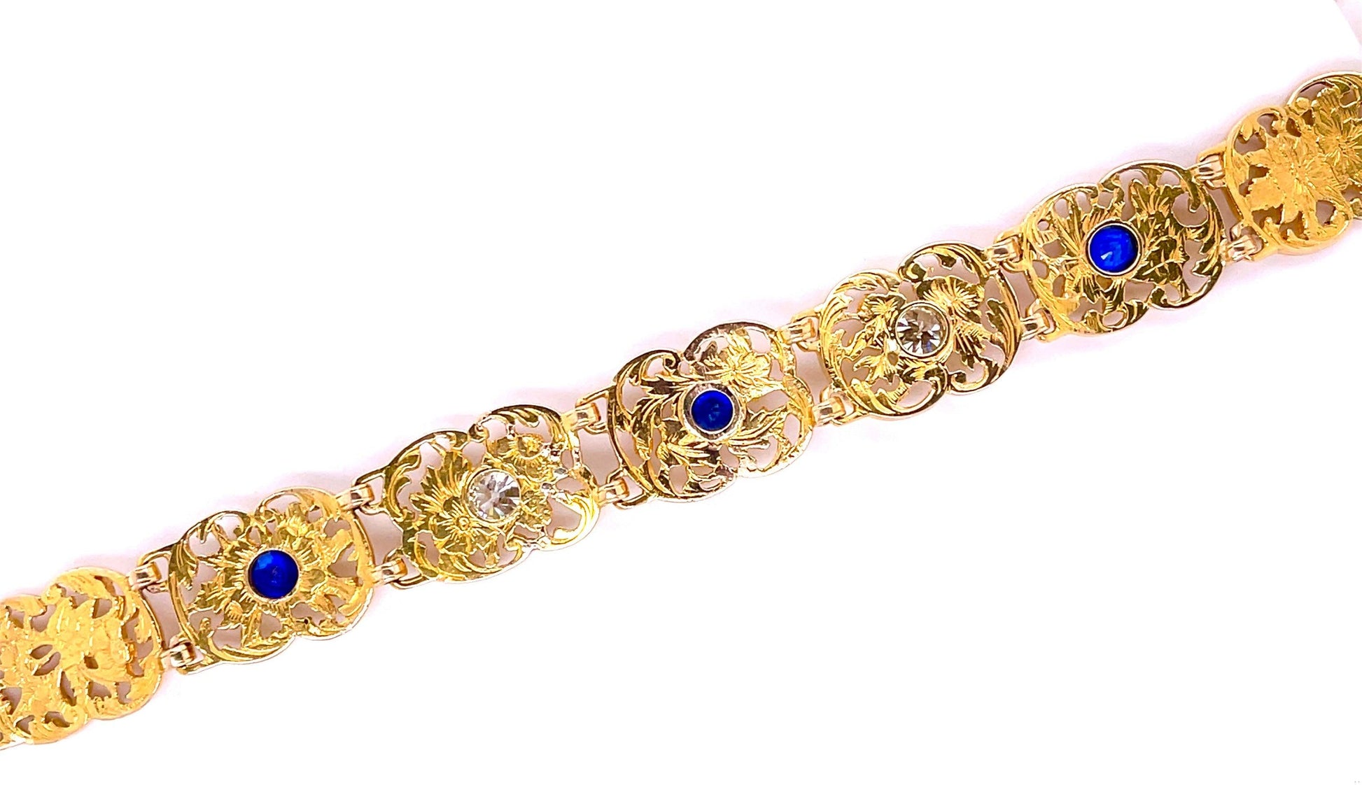 Edwardian Sapphire and Diamond Antique Bracelet
