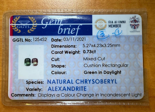 .73ct Alexandrite 14K Two Tone Ring