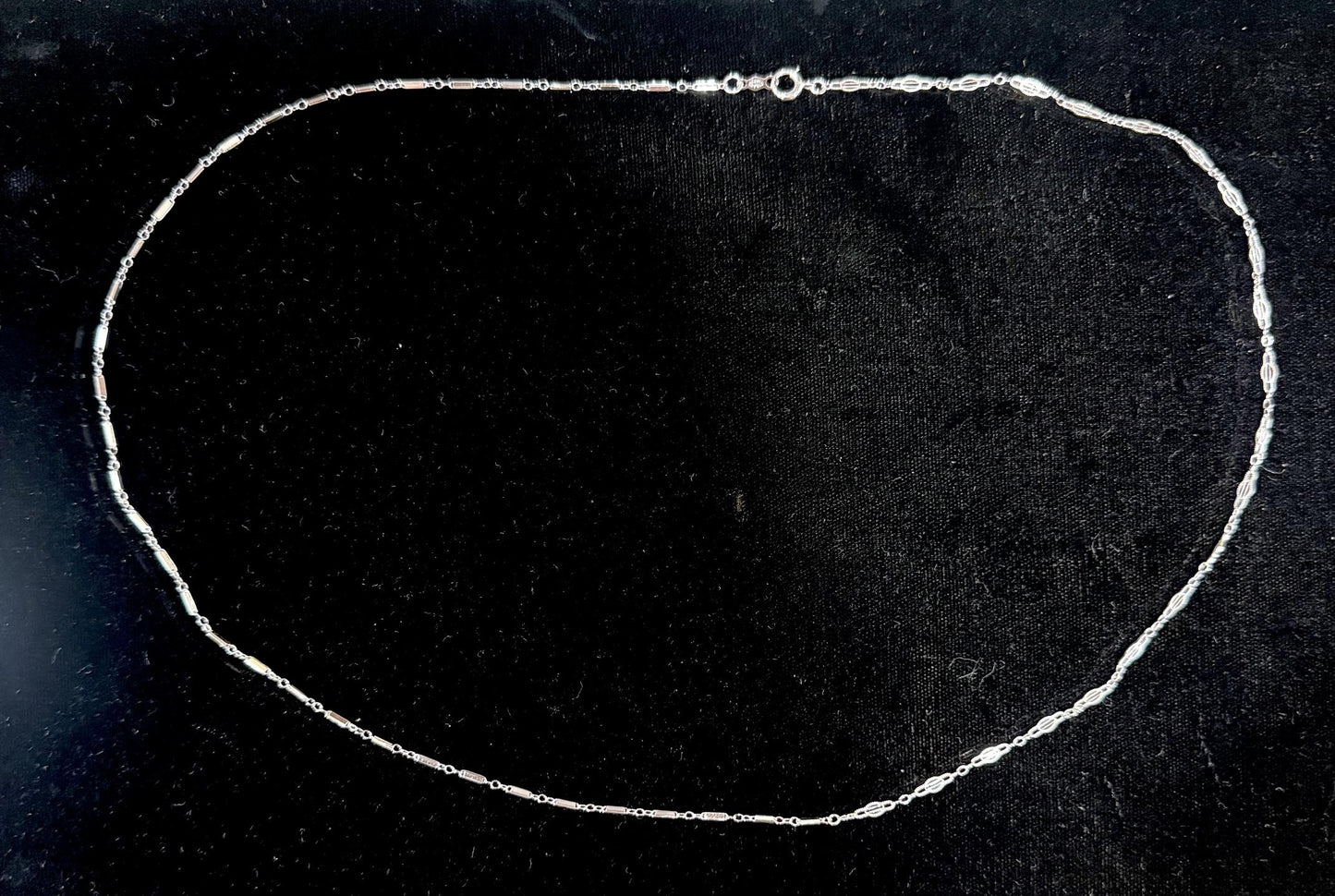 Original Art Deco 14KW Gold Chain Necklace (Antique 1920s) 3.57g 22.5"