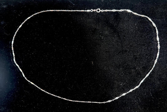 Original Art Deco 14KW Gold Chain Necklace (Antique 1920s) 3.57g 22.5"