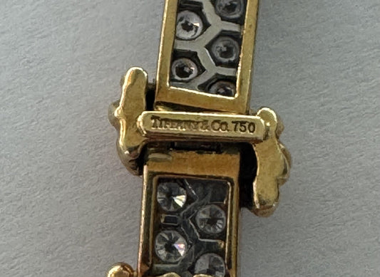 Original Tiffany & Co. 9.50ct Diamond 18K 2 Tone Bracelet