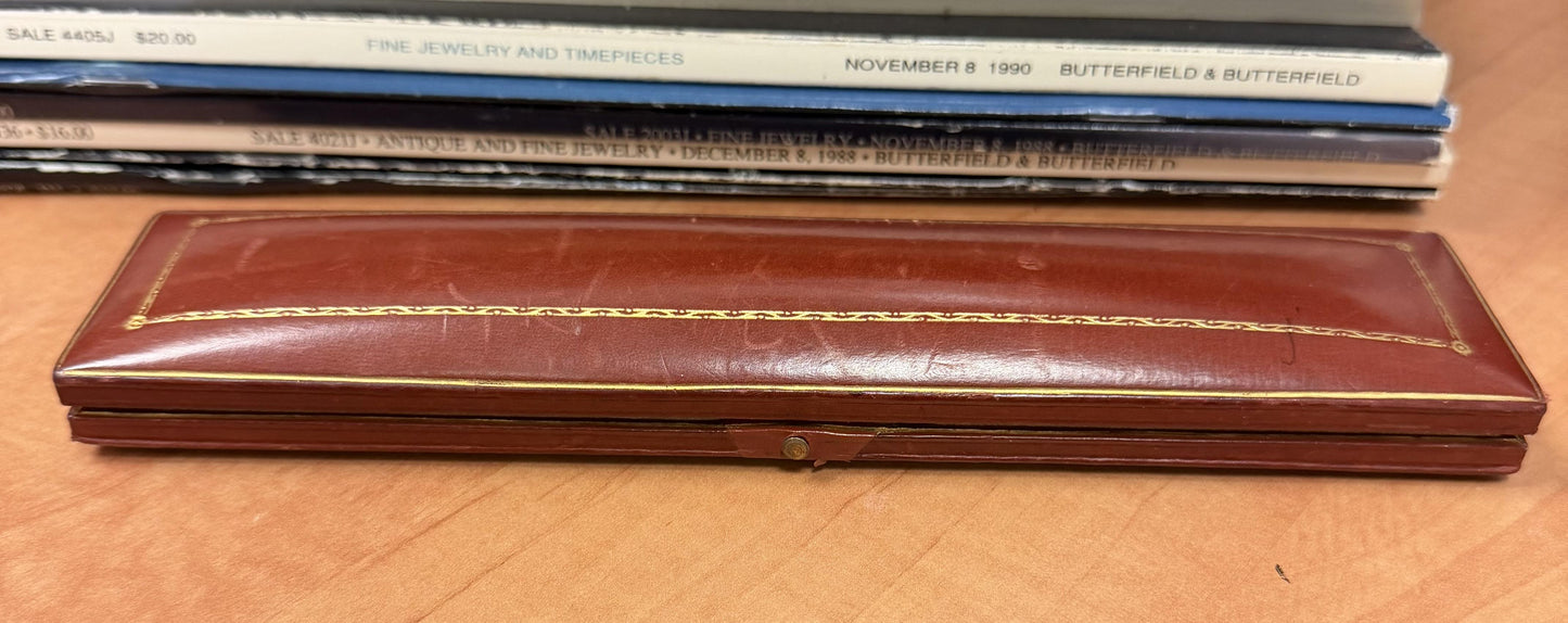 Original Art Deco .40ct Old Euro Center Dia Platinum Bracelet with Original Box