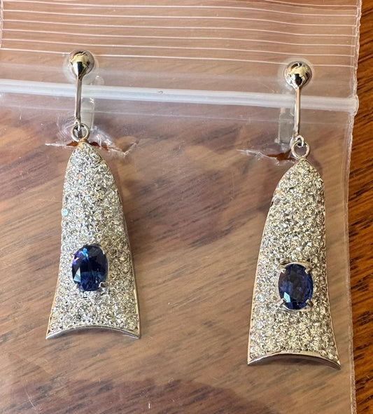 1.60ct Diamond 1.85ct Diamond Platinum Earrings