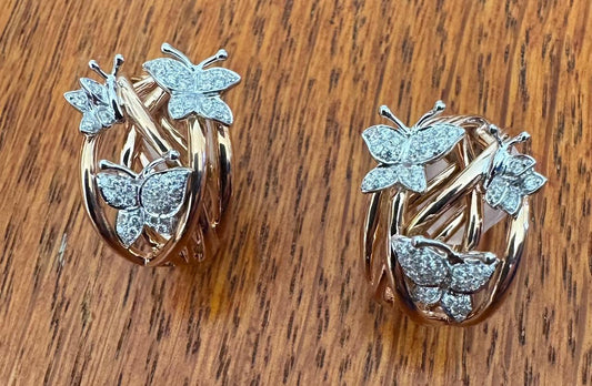 .59ct Diamond 18KY Butterfly Earrings