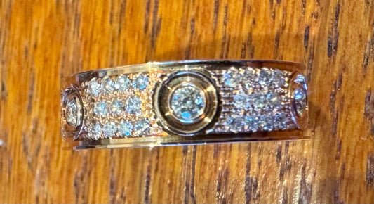 Cartier 1.02ct Diamond 18KY Band Ring