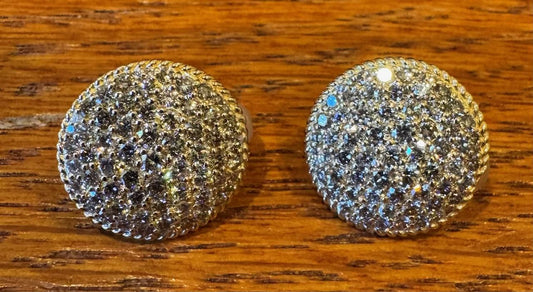 2.60ct Diamond 18KY Stud Cluster Earrings